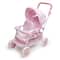 Badger Basket Pink Gingham Folding Double Front-to-Back Doll Stroller